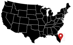 Carte des États-Unis situant Miami